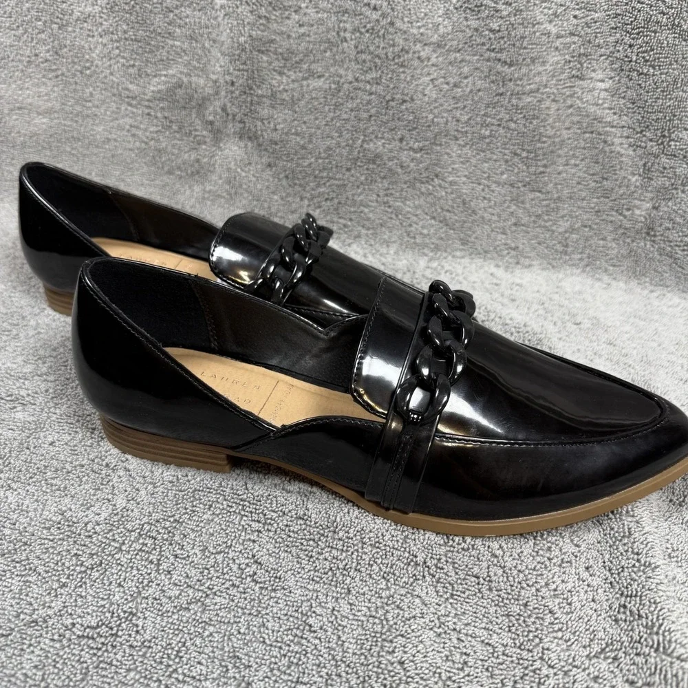 LC Lauren Conrad Women's Memory Foam DEMII Loafers Black M 6.5 9 9.5 New